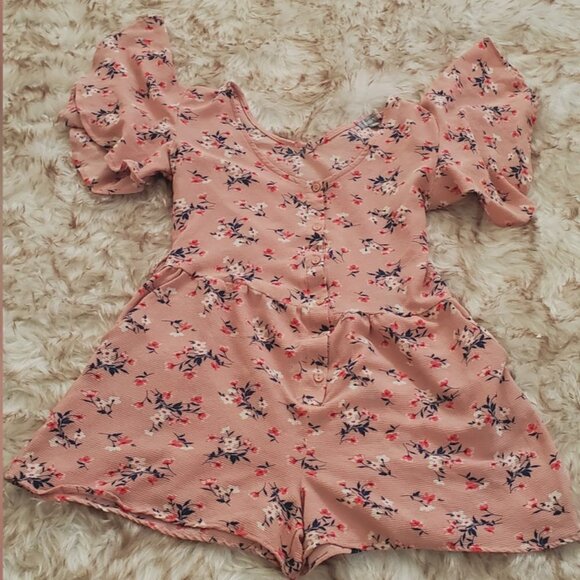 Good Luck Gem Flower 🌺 Print Rompers Jumpsuit Pants 🌴 - Picture 10 of 12